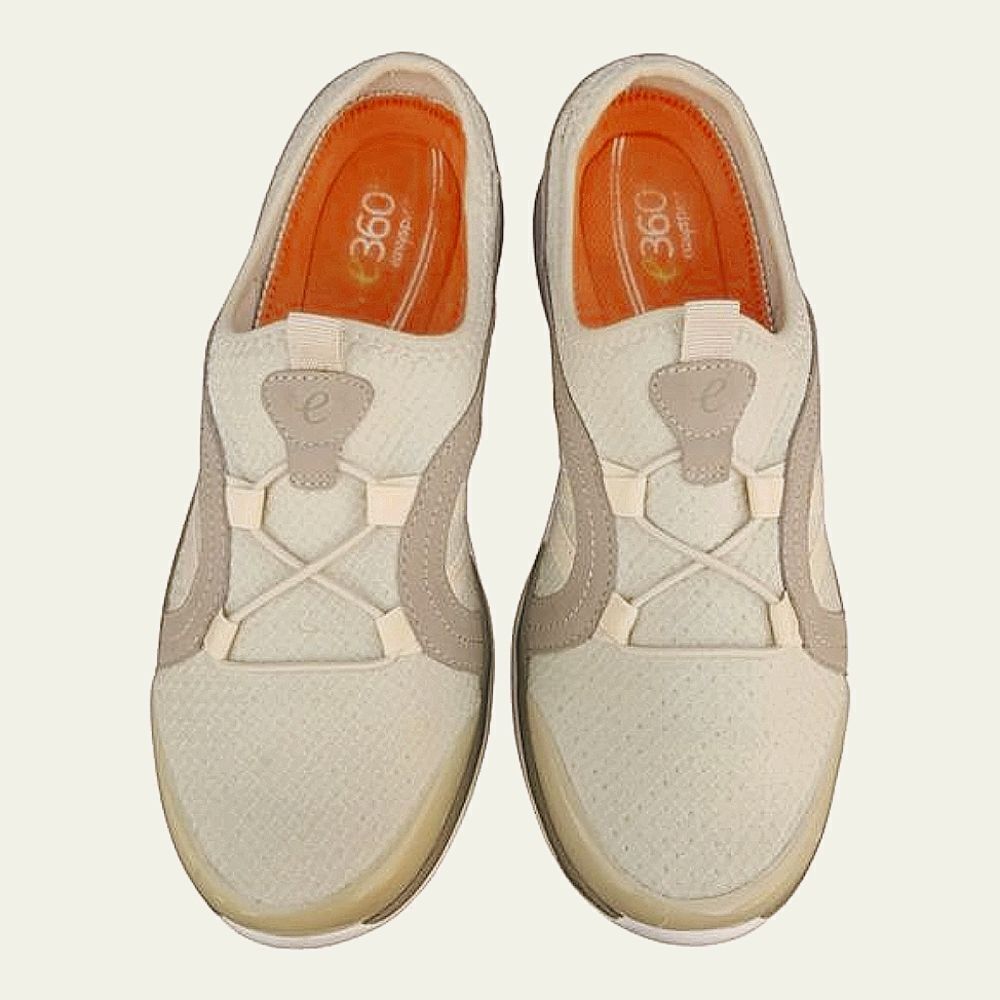 Easy Spirit e360 Casual Comfort "Quads" Gray Cream Slip-on Size 8